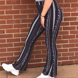 blue bohemian tight then flowy pants